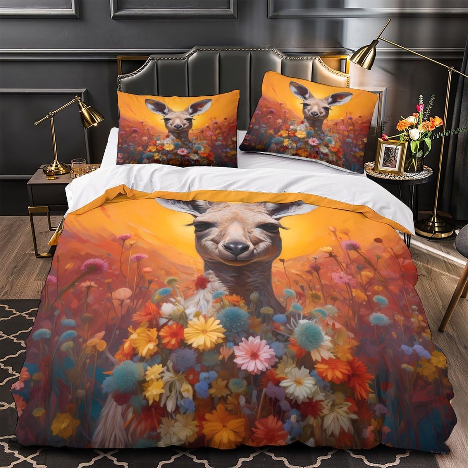 Housse de couette kangourou 140x200 parure lit enfant adulte