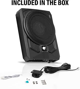 Planet Audio P10AW 10 Inch 1000 Watt Powered 4 Ohm Under Seat Car Subwoofer
