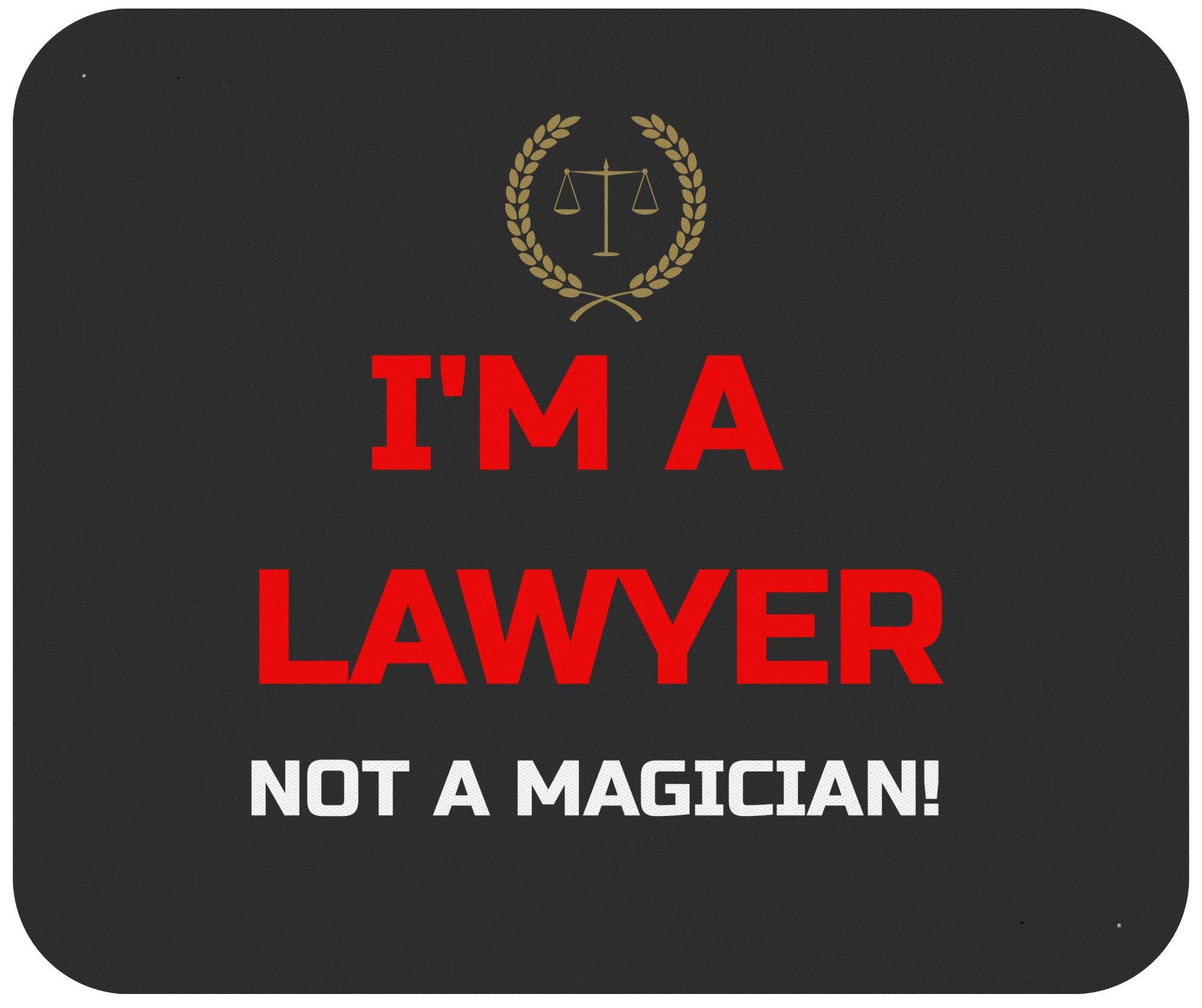 FunnyLazy Lawyer Gift Mousepad 9" Mousemat - I'm Lawyer not Magician - Attorney Law Law School Student Barrister Judge 9 Inch Office Poster Gift Mousepad Mouse Mat