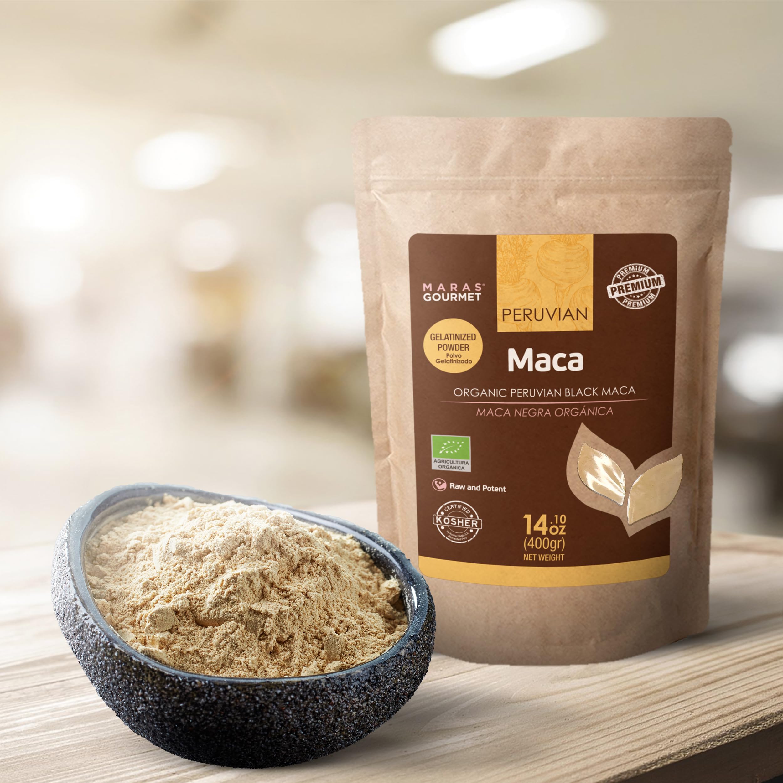 | Organic Peruvian Black MACA (Gelatinized Powder) Energy and Endurance Aid | 14.1 oz. (400g) | 80 Servings — Amazon image 3