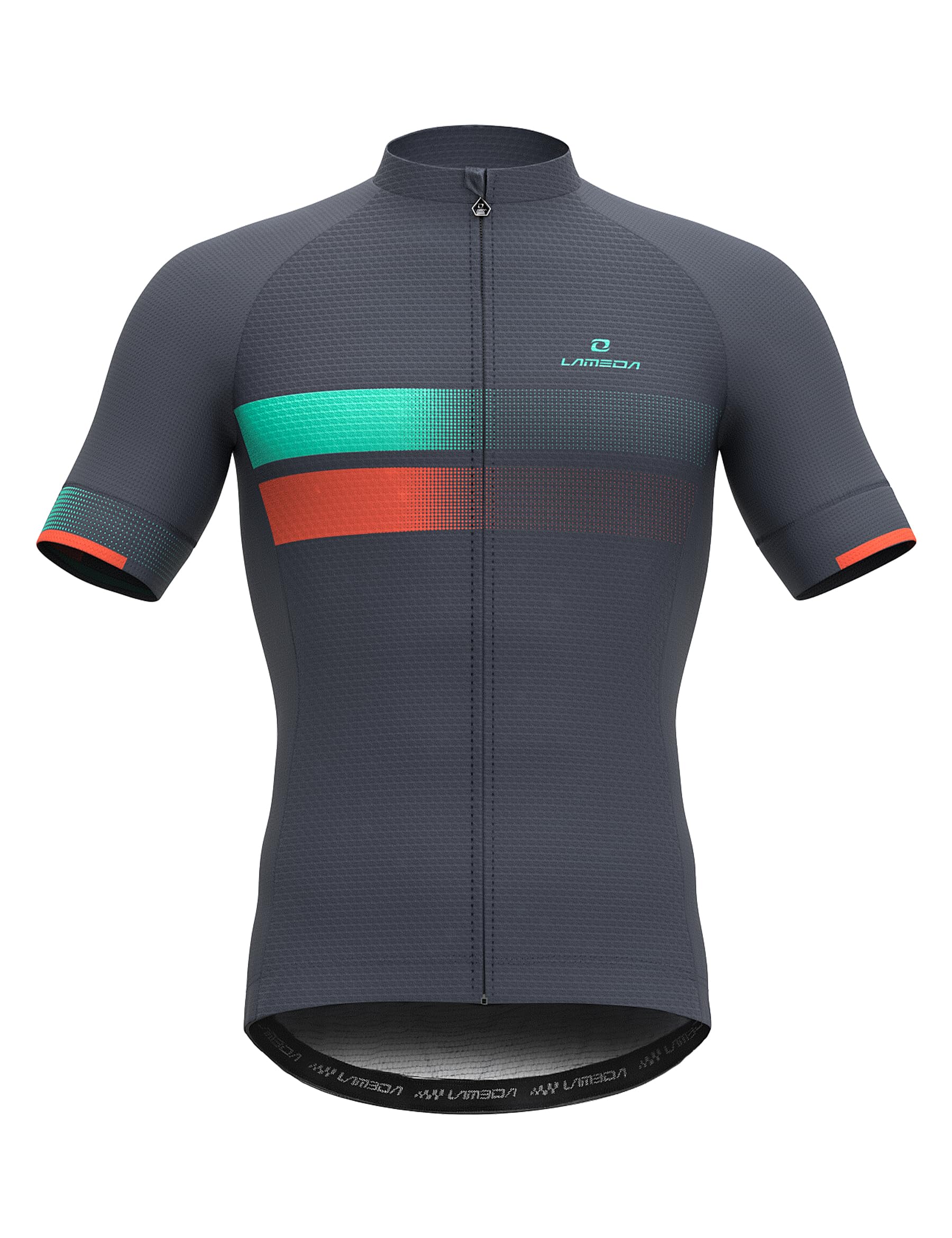 LAMEDA Men's Cycling Jersey Short Sleeves Bike Jersey for Men Cycling with 3 Pockets,Tight-Fitting Breathable Quick-Drying Bike Shirt High-Elastic Pro Road Cycling Top Bicycle Shirt Light Black