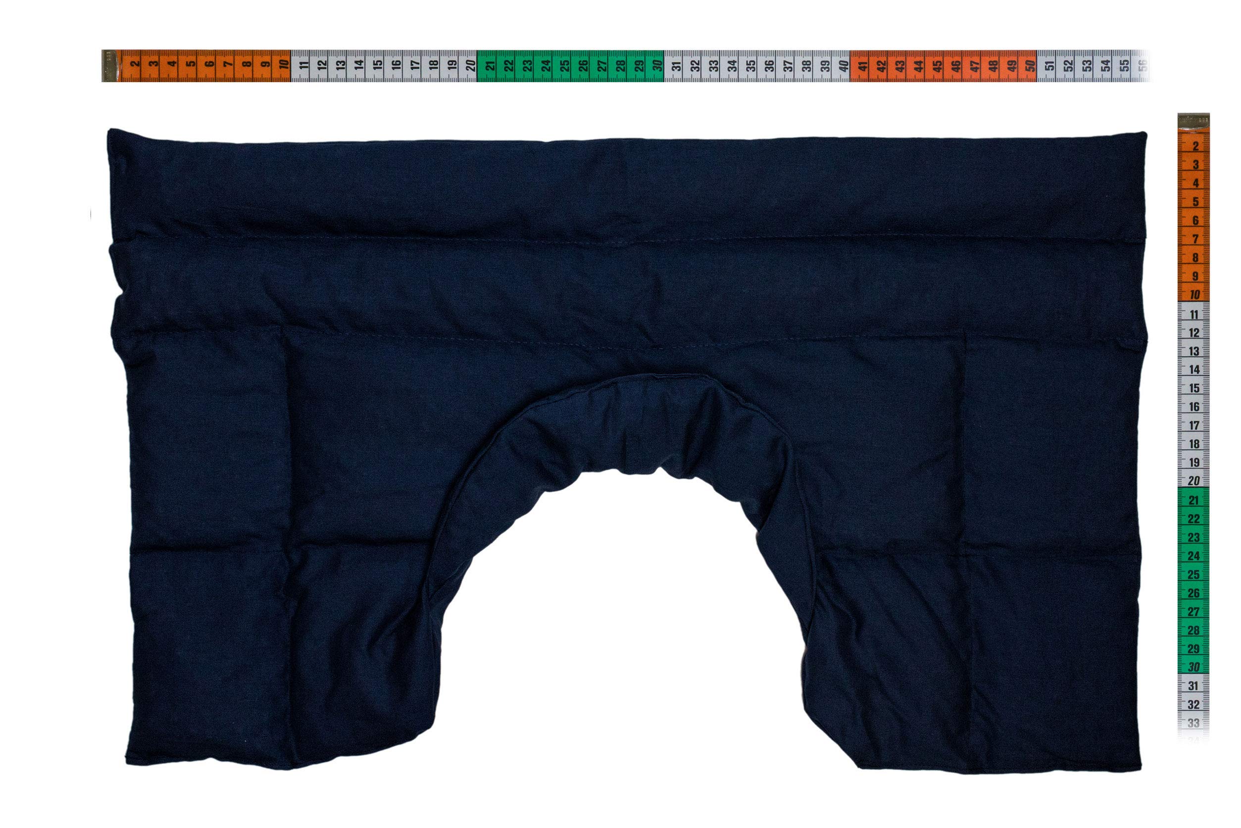 Cuscino termico cervicale XL per collo, spalle e schiena - Cuscino termico con noccioli di ciliegia - blu scuro -