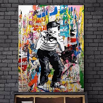ガンジー ストリートアート キャンバスプリント ガンジー ストリート