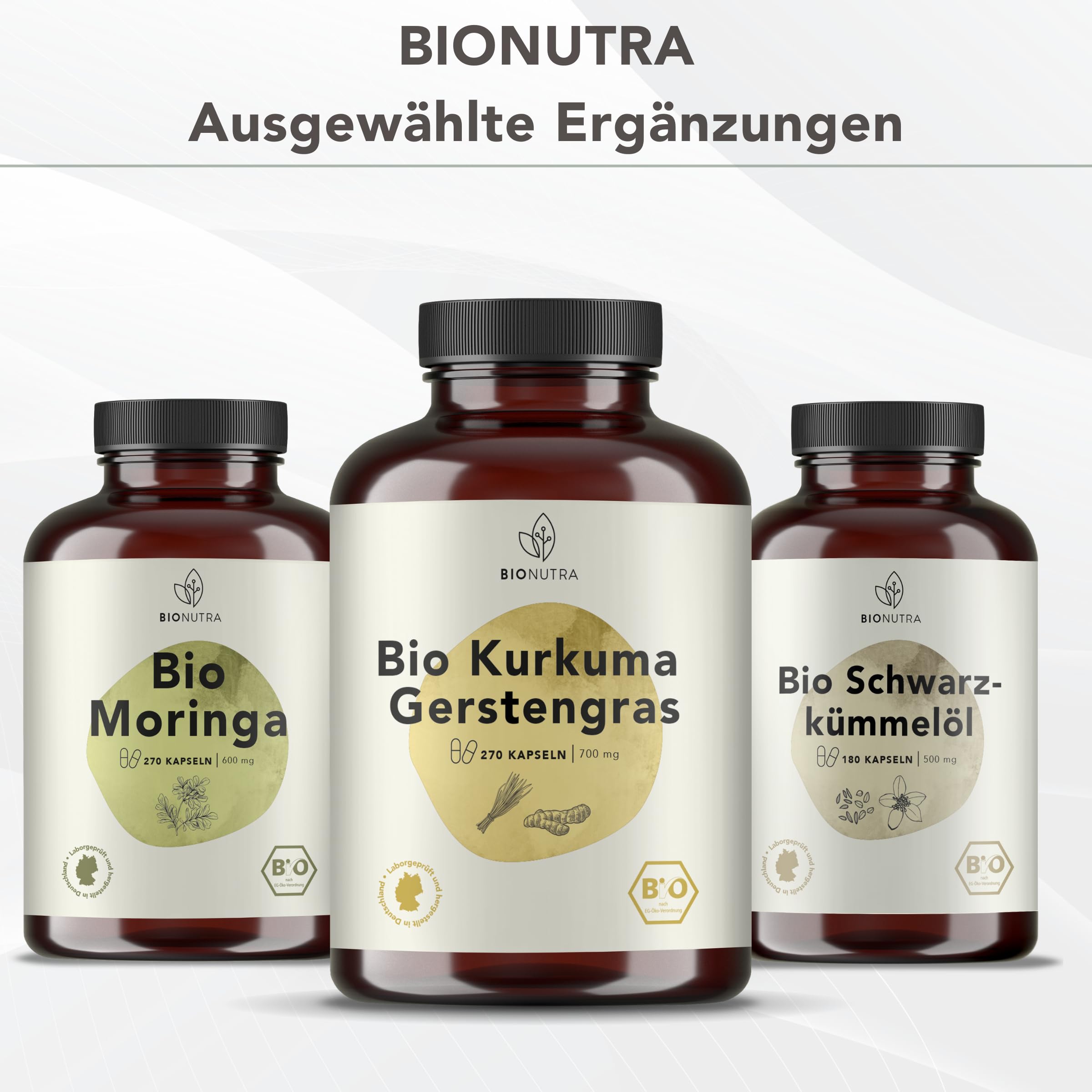 BIONUTRA Bio Artischockenextrakt Kapseln, 270 Stk. à 700 mg, 2,5% Cynarin | wässrige Extraktion aus französischen Artischockenblättern, rückstandskontrolliert, ohne Zusätze, vegan, deutsche Herstellung