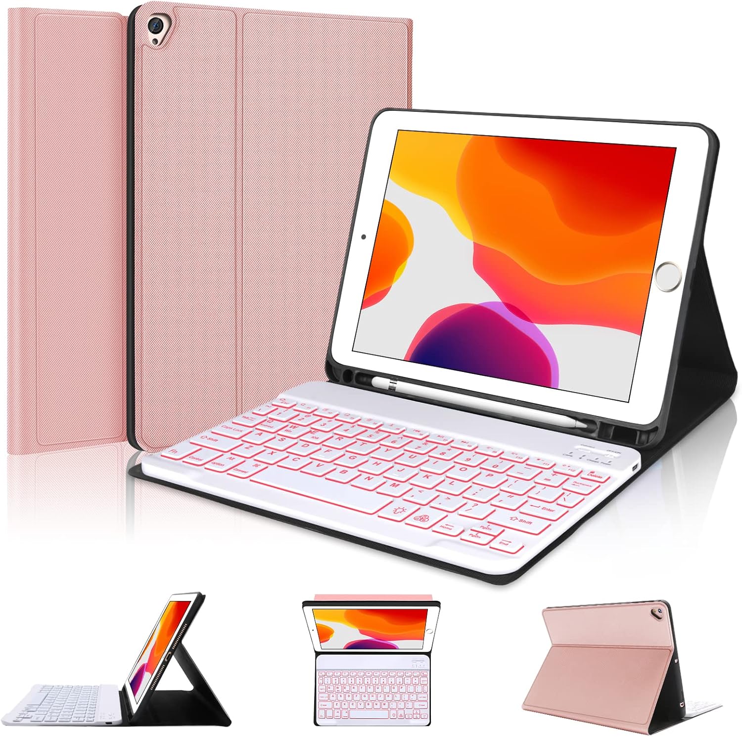 KVAGO iPad 9th Generation Keyboard Case, iPad 10.2 Case