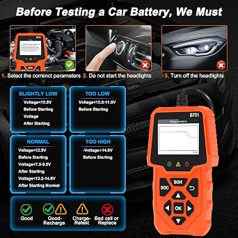 Car Battery Load Tester 12V 24V, 100-2000 CCA with Cloud Printing