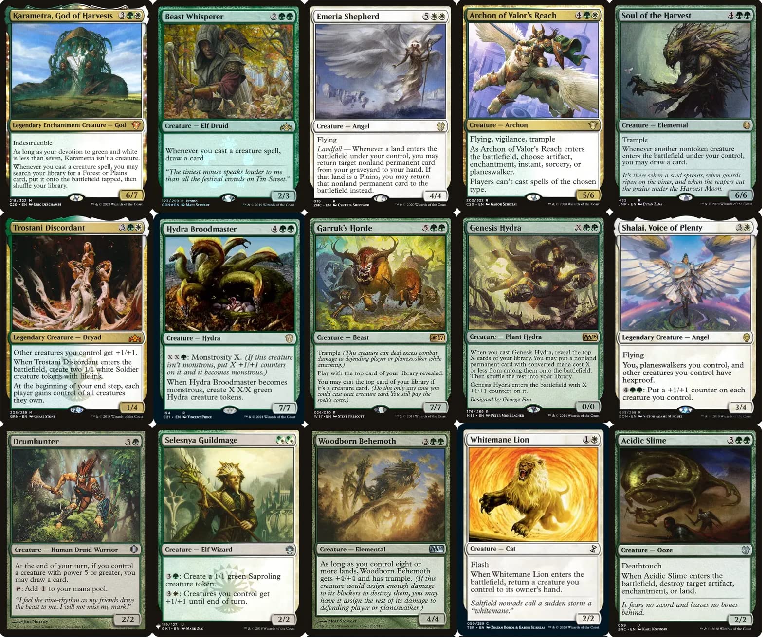 Amazon.com: Green White Ramp/Draw/Huge Creature EDH Deck - Custom Built -  Elite - MTG - Commander