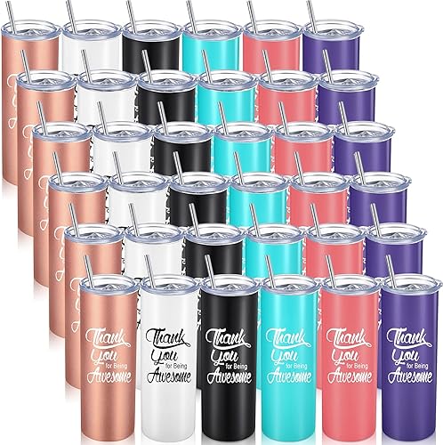 Sieral 36 juegos de regalos de agradecimiento a los empleados, vasos motivacionales a granel de 20 onzas para compañeros de trabajo y jefes, regalo