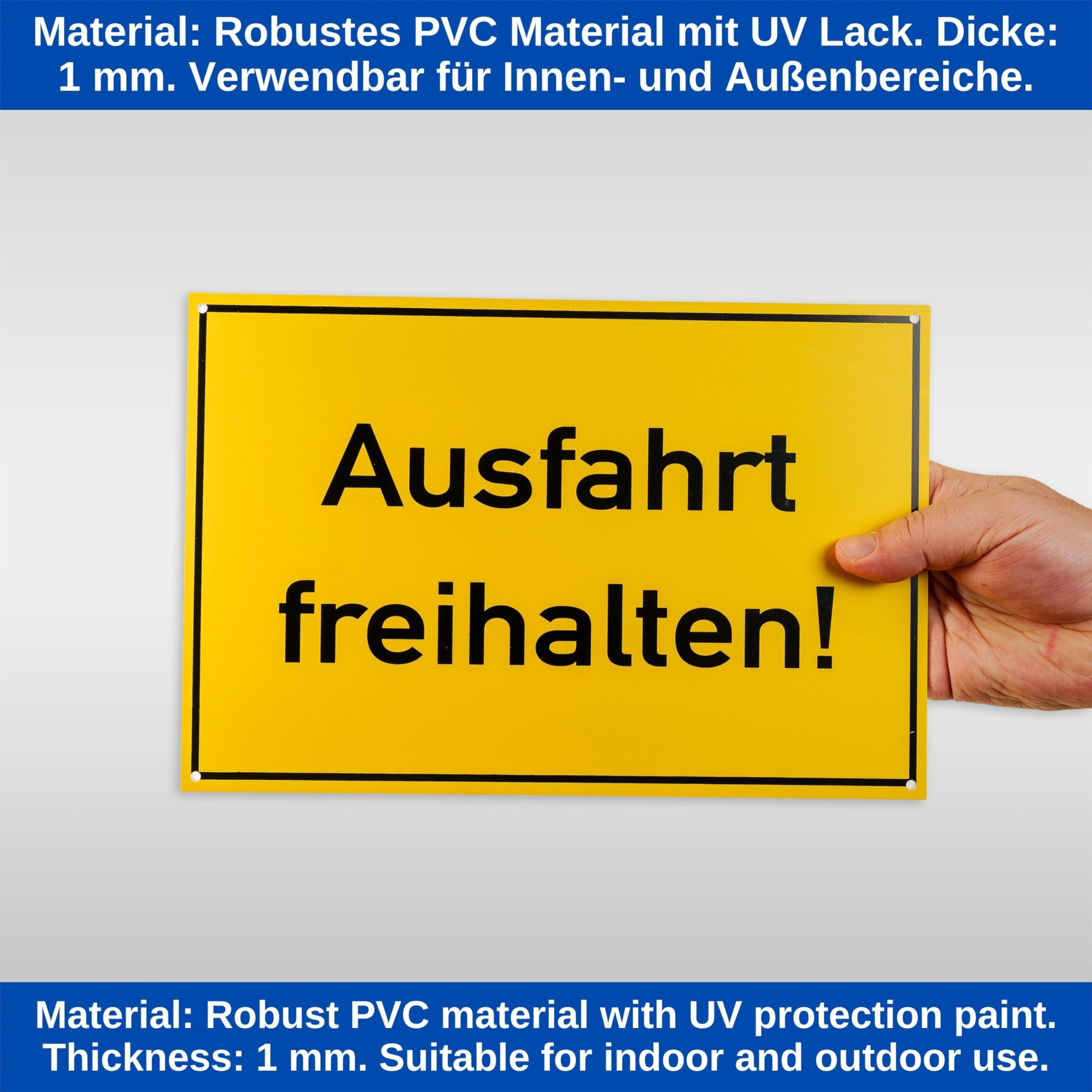 Schild 'Ausfahrt Freihalten' Aus Aluminium, 400 Mm Durchmesser