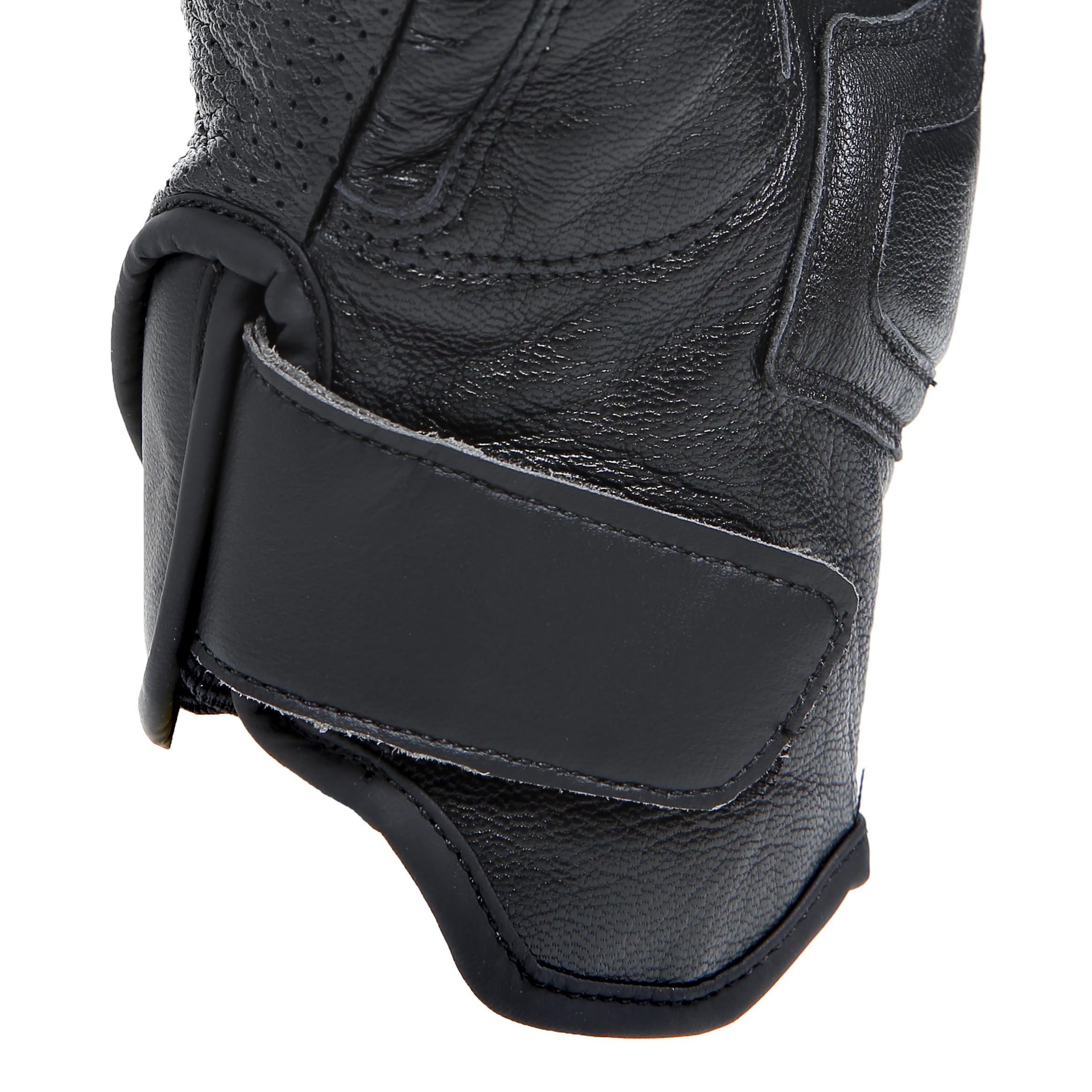 Dainese - Negroshape Leather Gloves, Guantes de Moto de Piel de Cabra, Protectores de Nudillos de TPU, Piel Perforada para Ventilación, Guantes de Moto para Hombre, Negro/Negro, M