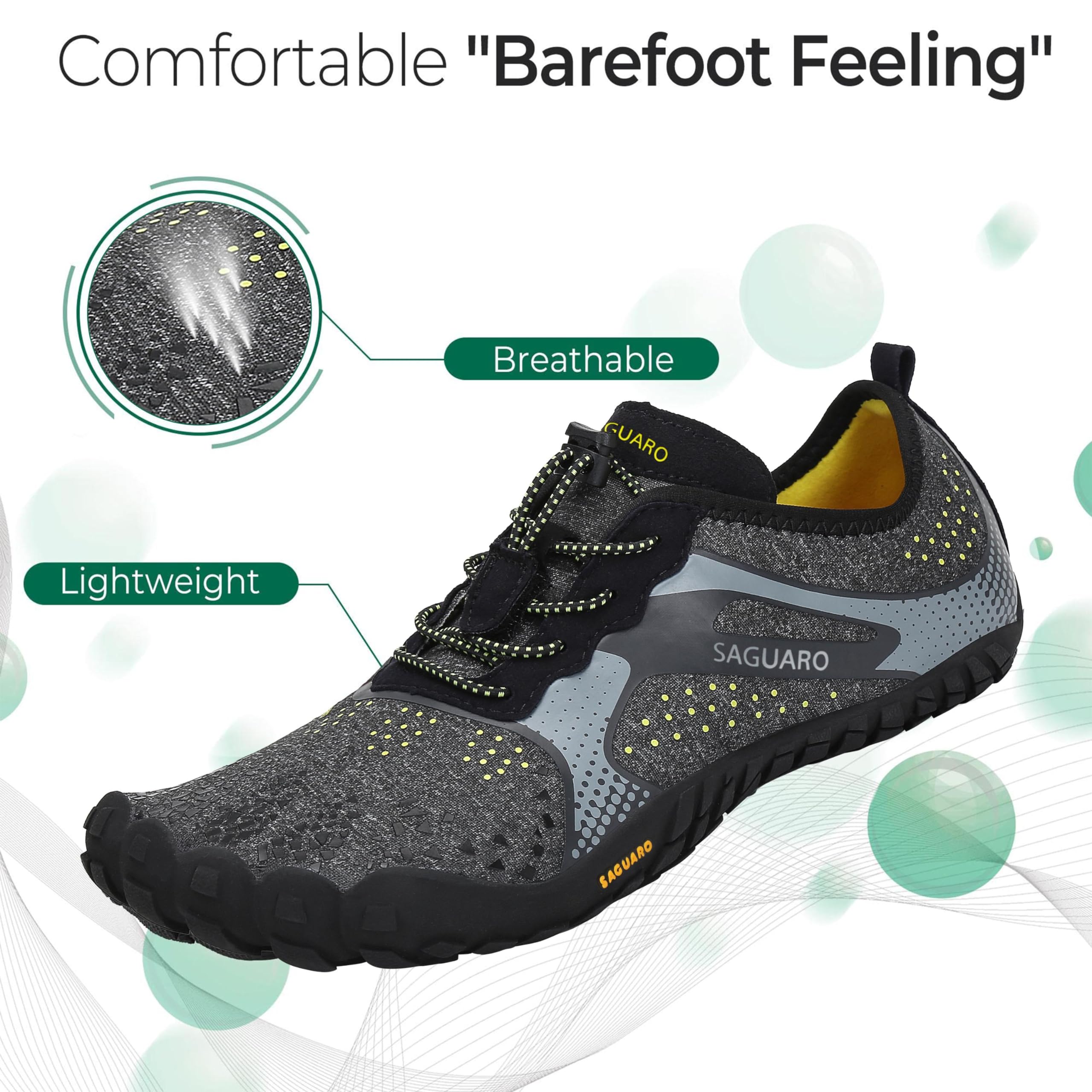 SAGUARO Scarpe Minimaliste per Uomini e Donne Antiscivolo Scarpe per Sport Acquatici Respirabile Asciugatura Rapida