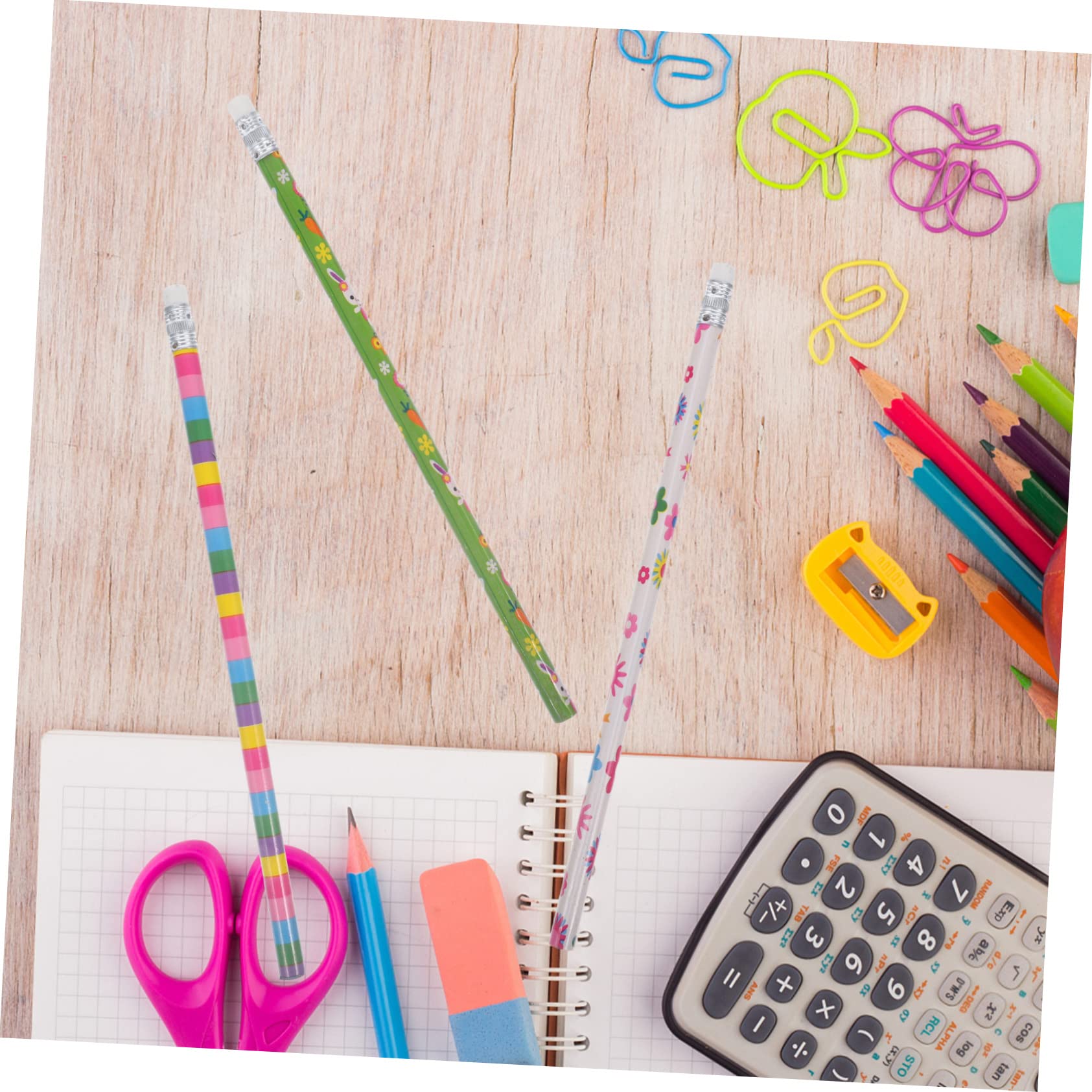 STOBOK 200stücke Hb Bleistifte Im Ostermotiv Kreative Schreibutensilien Für Mädchen Und Schüler Als Partygeschenk Für Schulbedarf Radierer Zufällige Designs