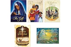 African American Expressions - Embossed Christmas Cards Boxed Set