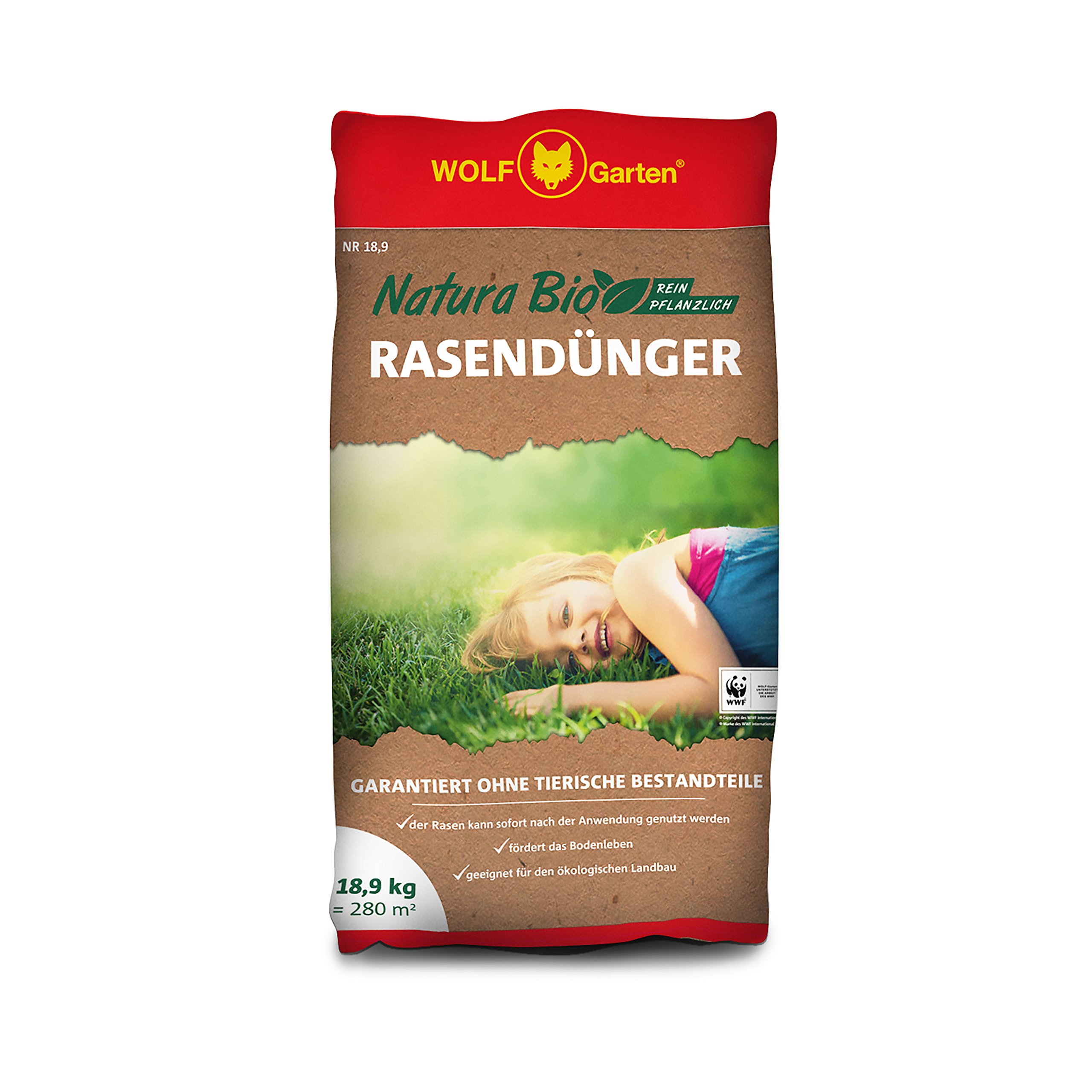 WOLF Garten - Natura Bio - Rasendünger - NR 18,9 für 280 m²,3734748