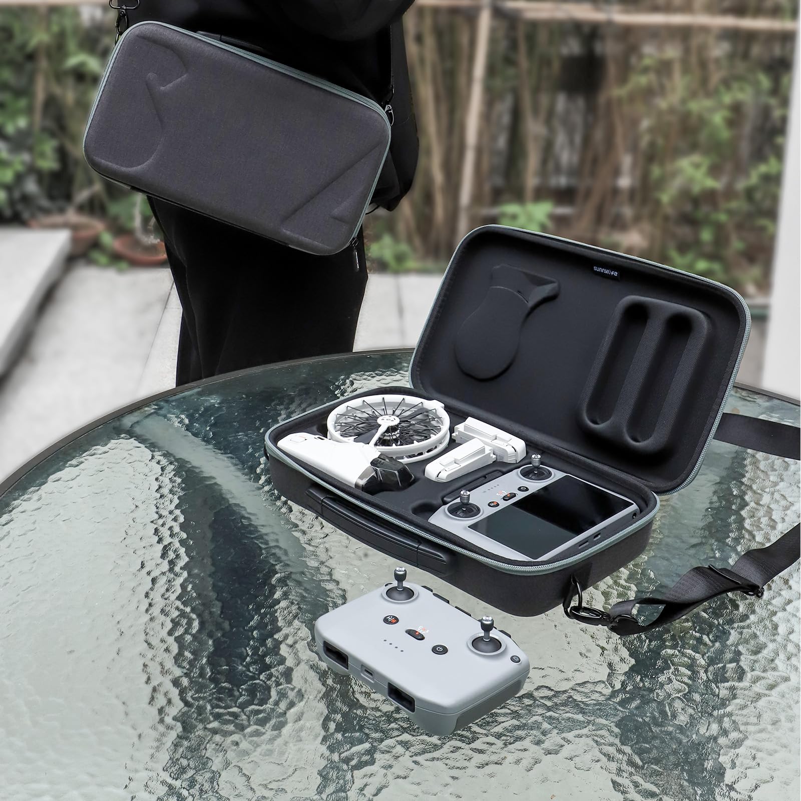 Borsa portaoggetti per DJI Flip Borsa a tracolla per Drone Valigetta di trasporto Custodie Telecomando, grigio, Custodia per il trasporto