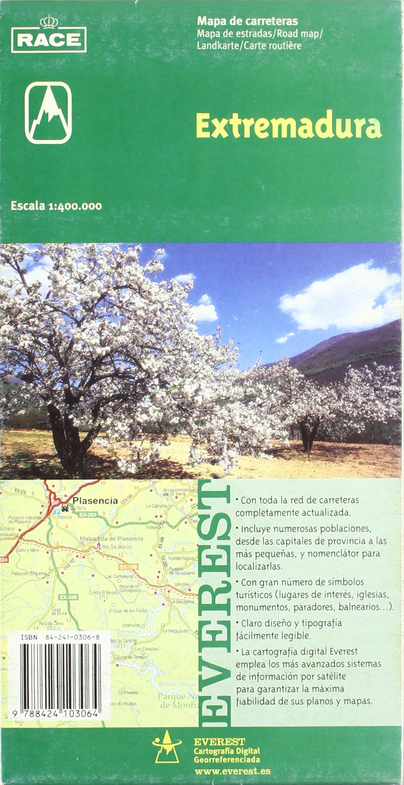 Mapa de Extremadura (Mapas provinciales / serie verde)