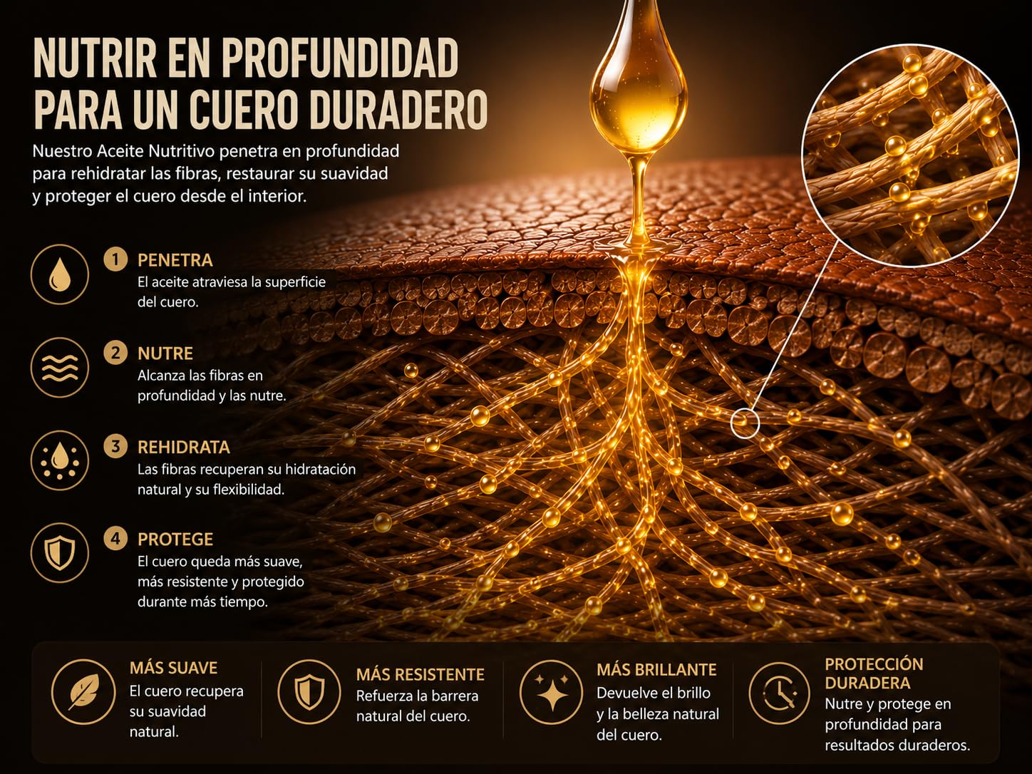 Sofolk - Aceite Nutritivo para Cuero de Buey - Cuidado e Impermeabilización - Hidrata y Suaviza Incluso el Cuero Agrietado - Sin Olor - Fabricación Francesa - 500 ml