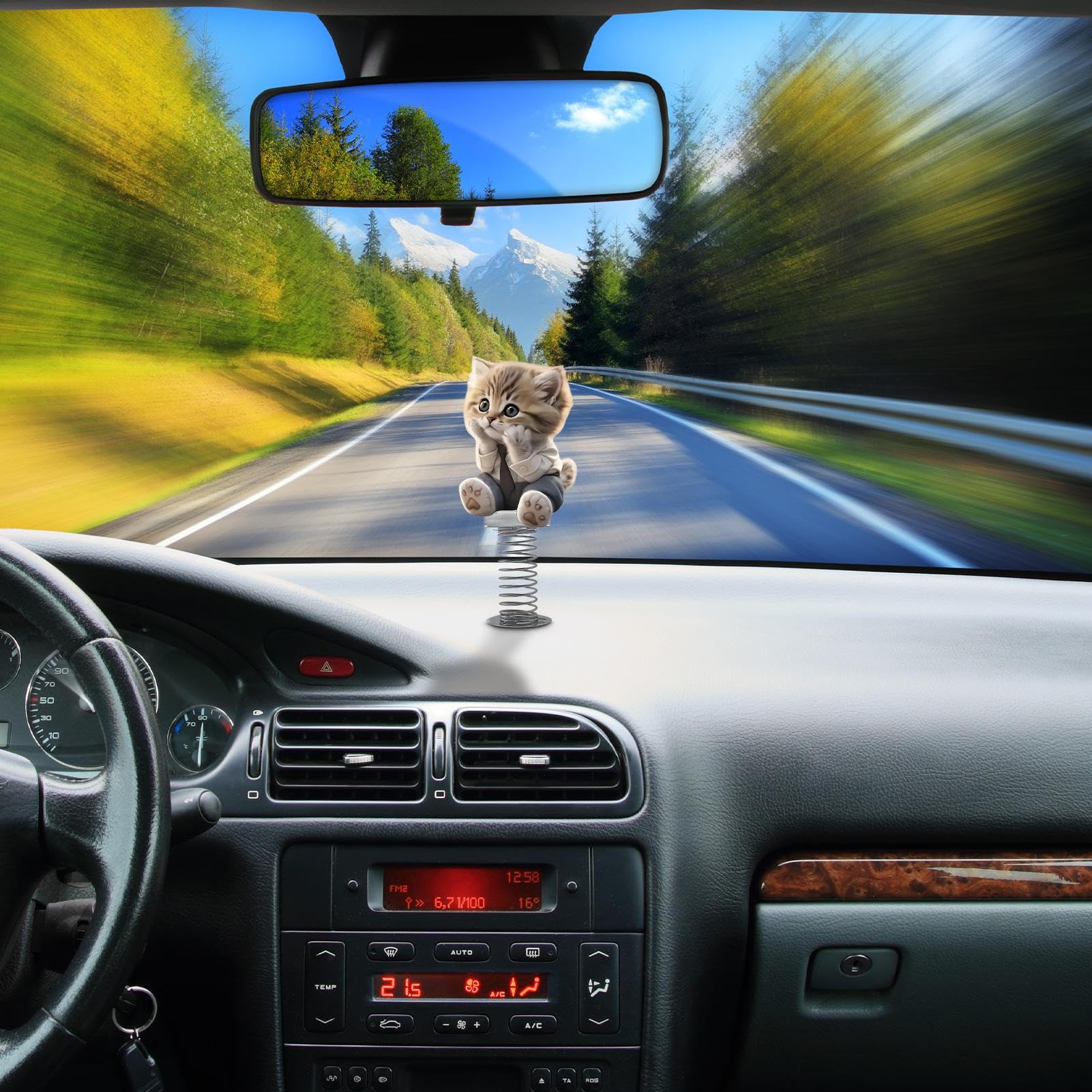 Gatto auto 12 g acrilico ornamento auto statuetta decorazione divertente accessorio interni regalo