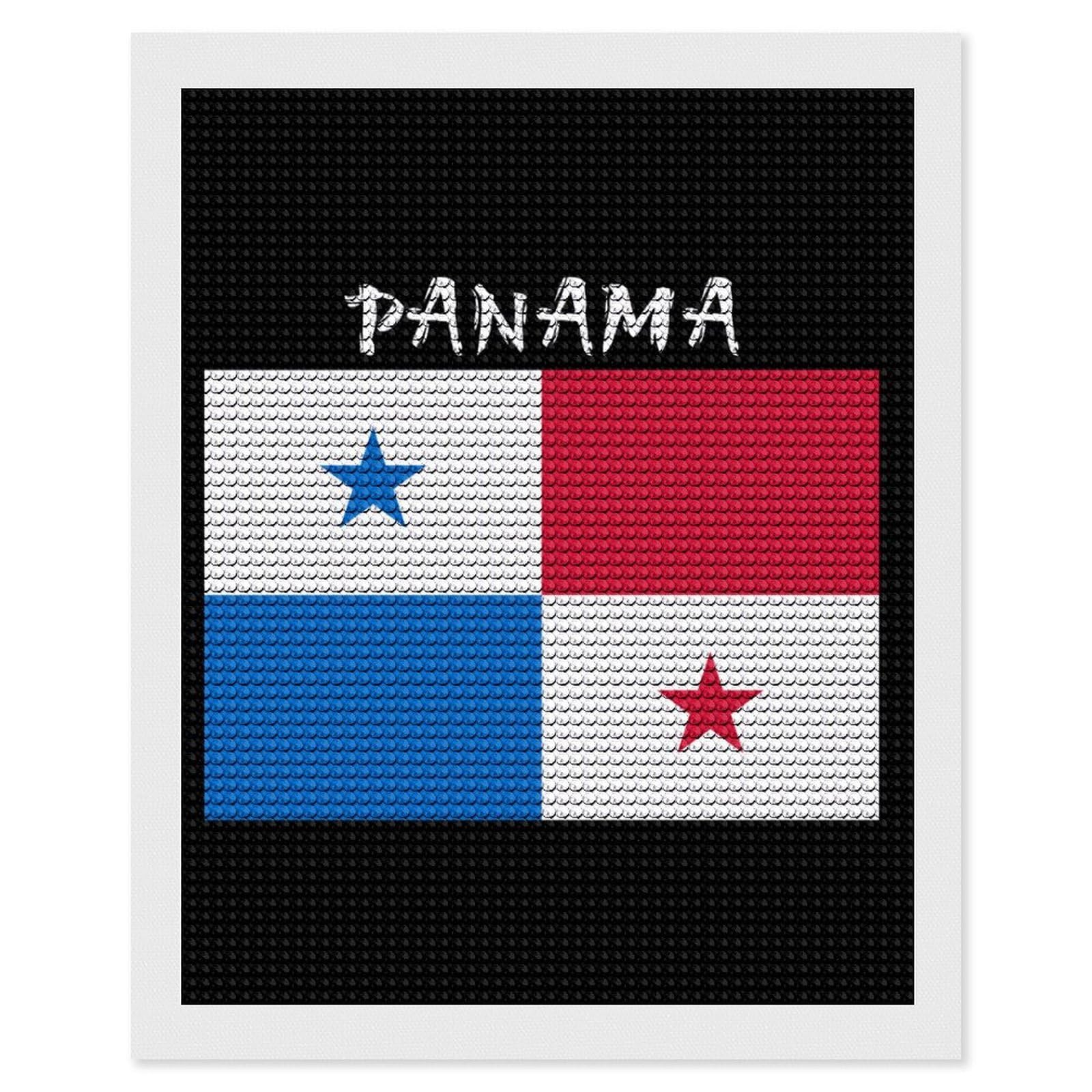 Nclqvjxzkhw Style Flag Of Panama Diamond Art Painting For Adult Round Diamonds Pictures Arts Crafts Home Wall Decor 16"X20"