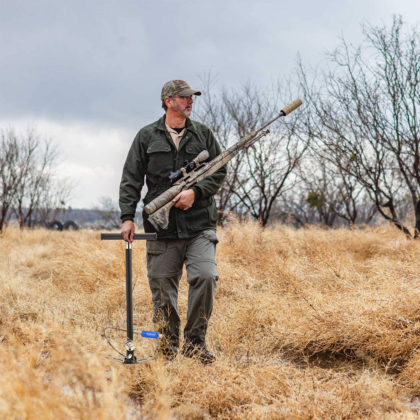 AlfaView PCP Hand Pump 4 Stage High Pressure Hand Pump 6000psi High