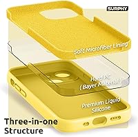 Vista 40 de SURPHY Compatible con iPhone 13 Mini Funda con Protector de Pantalla, (Protección de Cámara y Forro de Microfibra Suave) Funda de Teléfono
