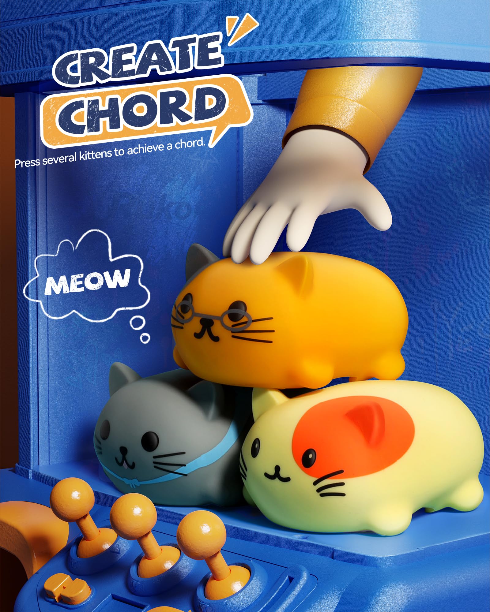 Ruko 1701A Musical Kittens Kids Keyboard with Cute Meow Tone, Music Cat Touch Play Music Scale - Image 3