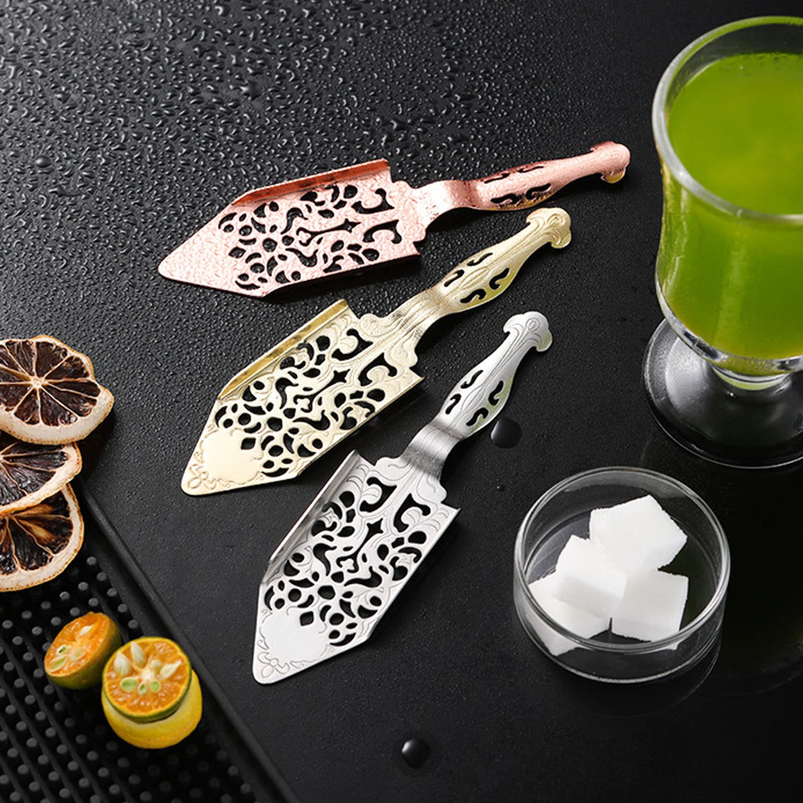 Cuillère à Absinthe En Inox 304 - Design Creux Pour Filtrage Du Sucre, Idéale Pour Les Cocktails, Bars à Domicile Ou Buffets - Poignée Confortable