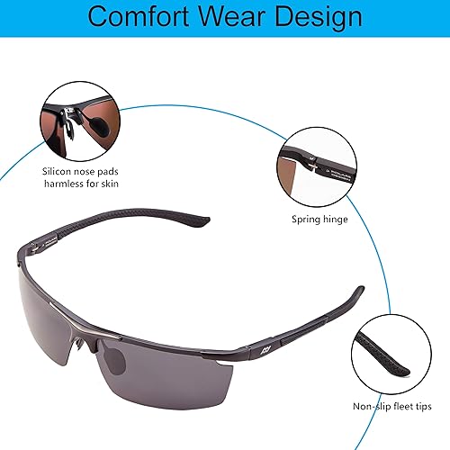 Miniatura 3 de POLARS DESIGN Square Polarized Sunglasses UV Protection Rectangular Classic Shades for Women men Driving fishing