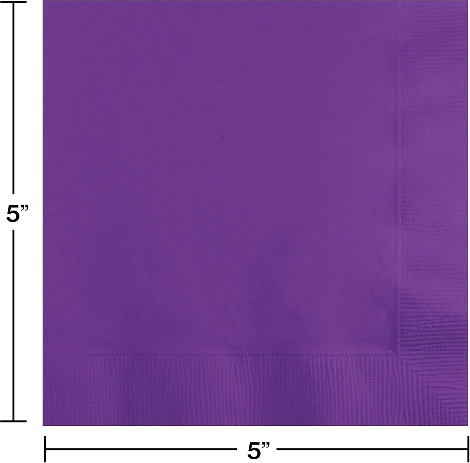Creative Converting Amethyst Beverage Napkin, 50 Count, Purple, Pieces