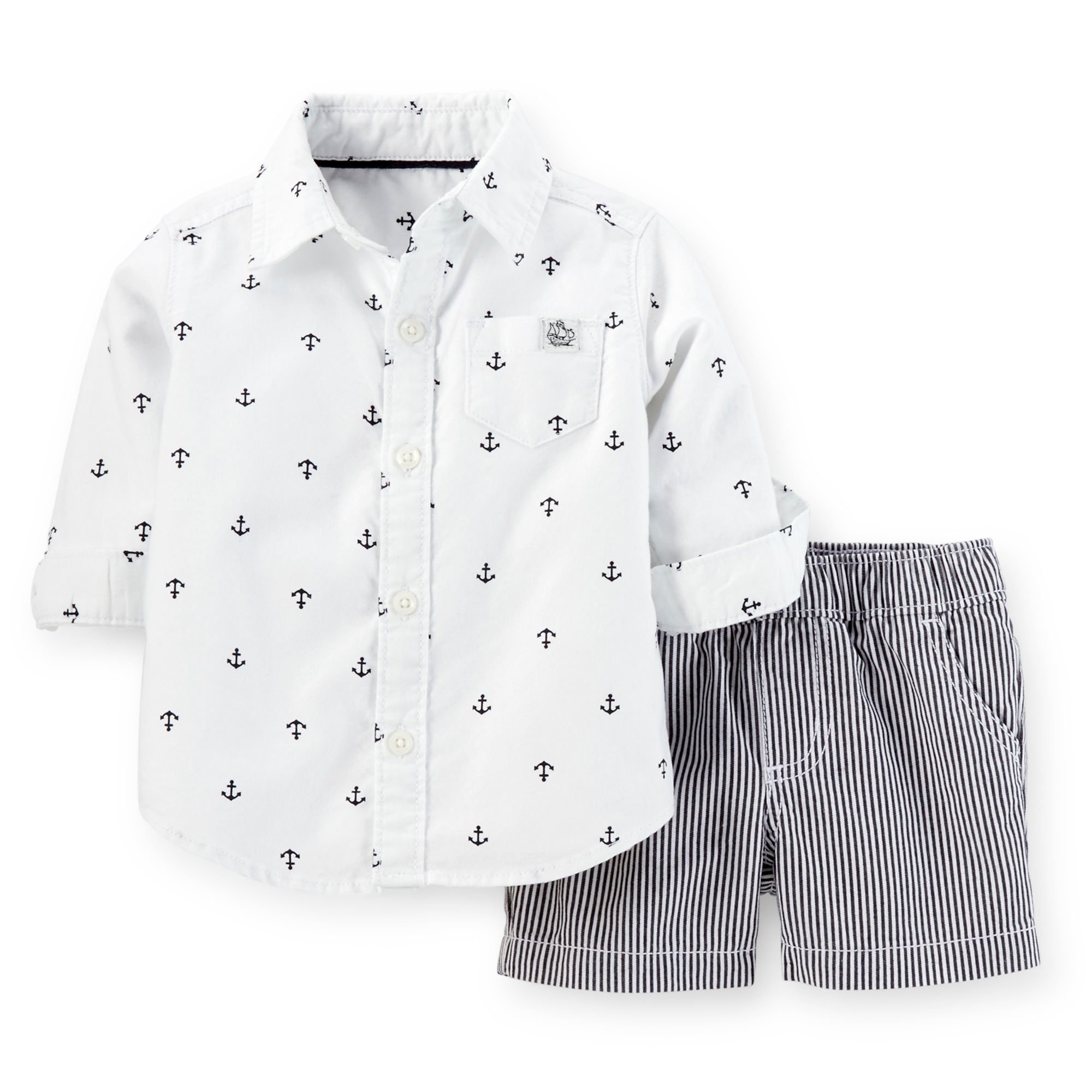 Ensemble short Carter's bébé blanc anti irritation 3 mois