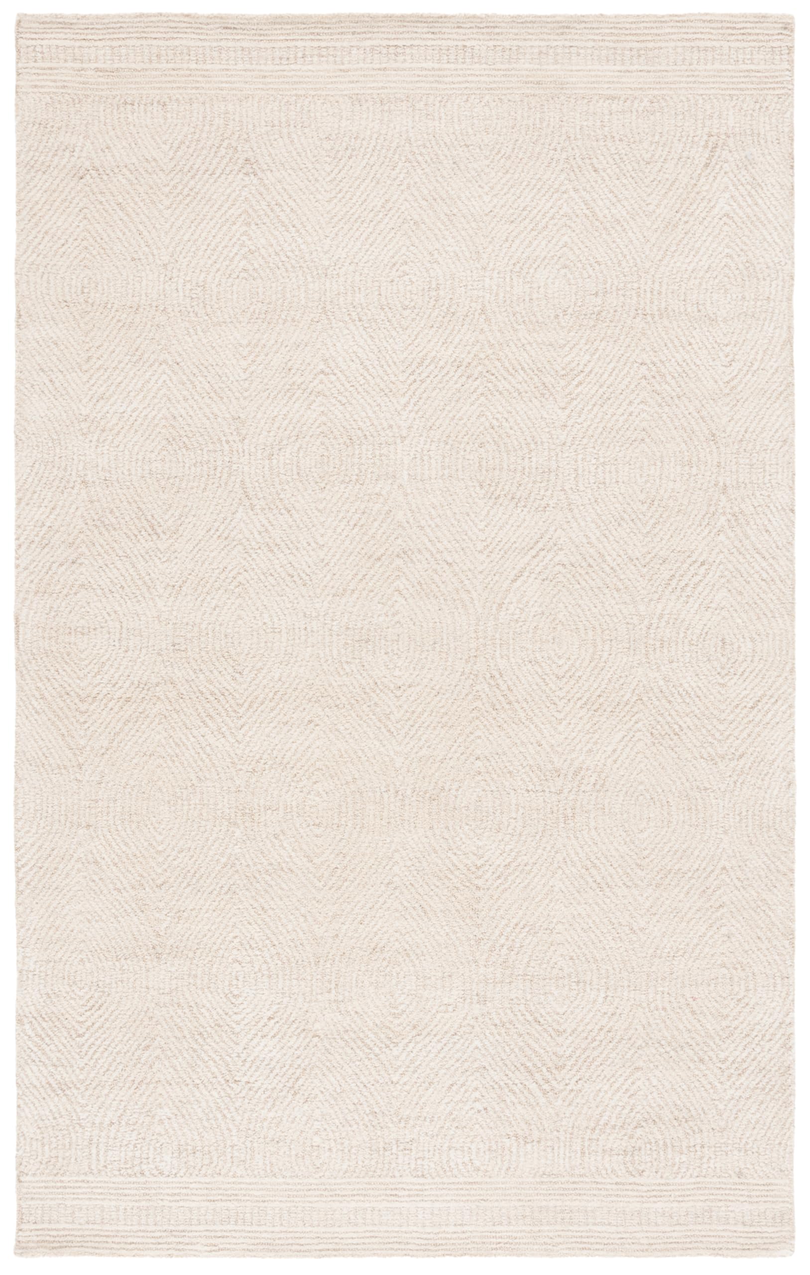 SAFAVIEH Abstract Wool Area Rug 6'x9', Modern Ivory & Beige ABT340A