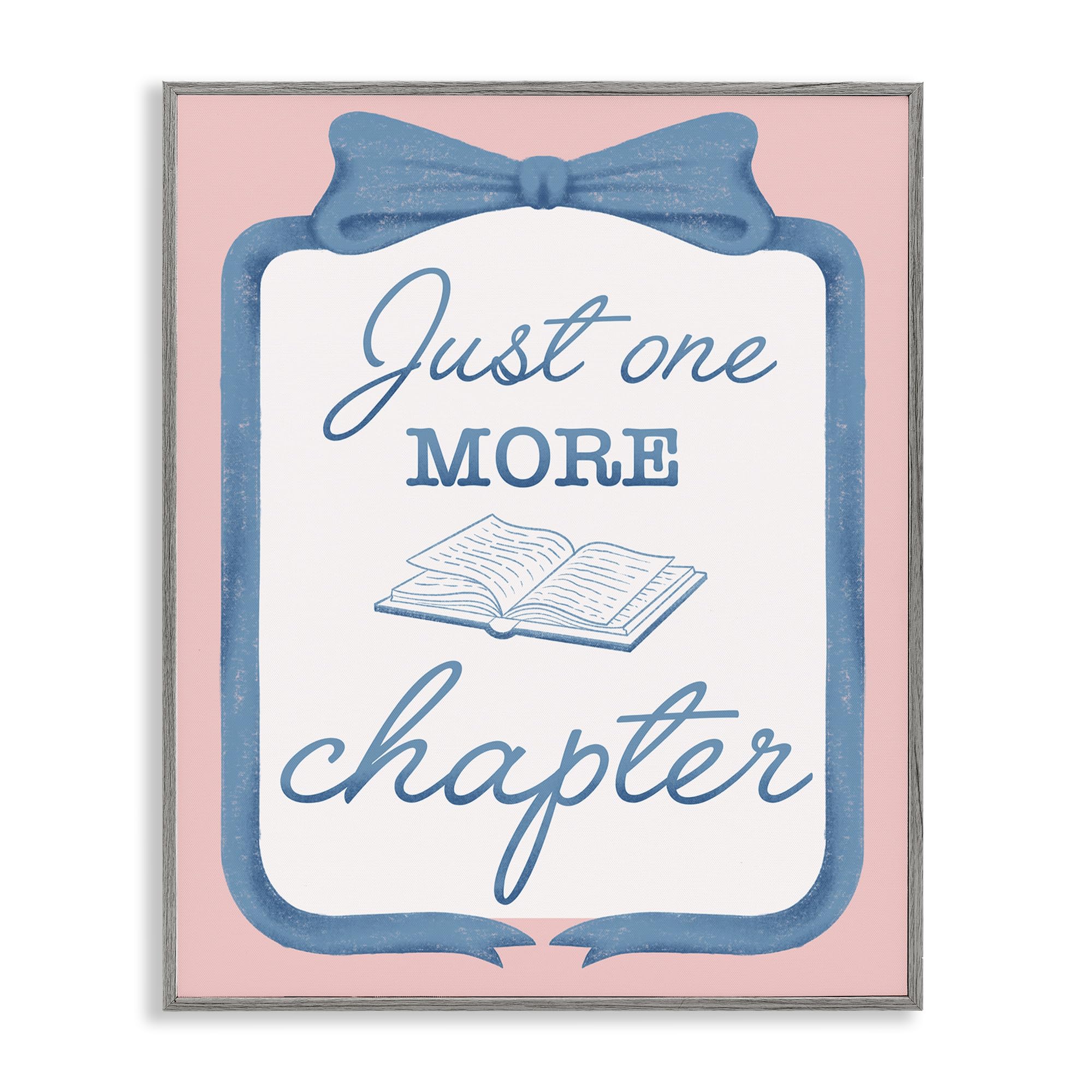 Giclée encadrée Just One More Chapter Stupell | Tableau chic premium Marcus Prime