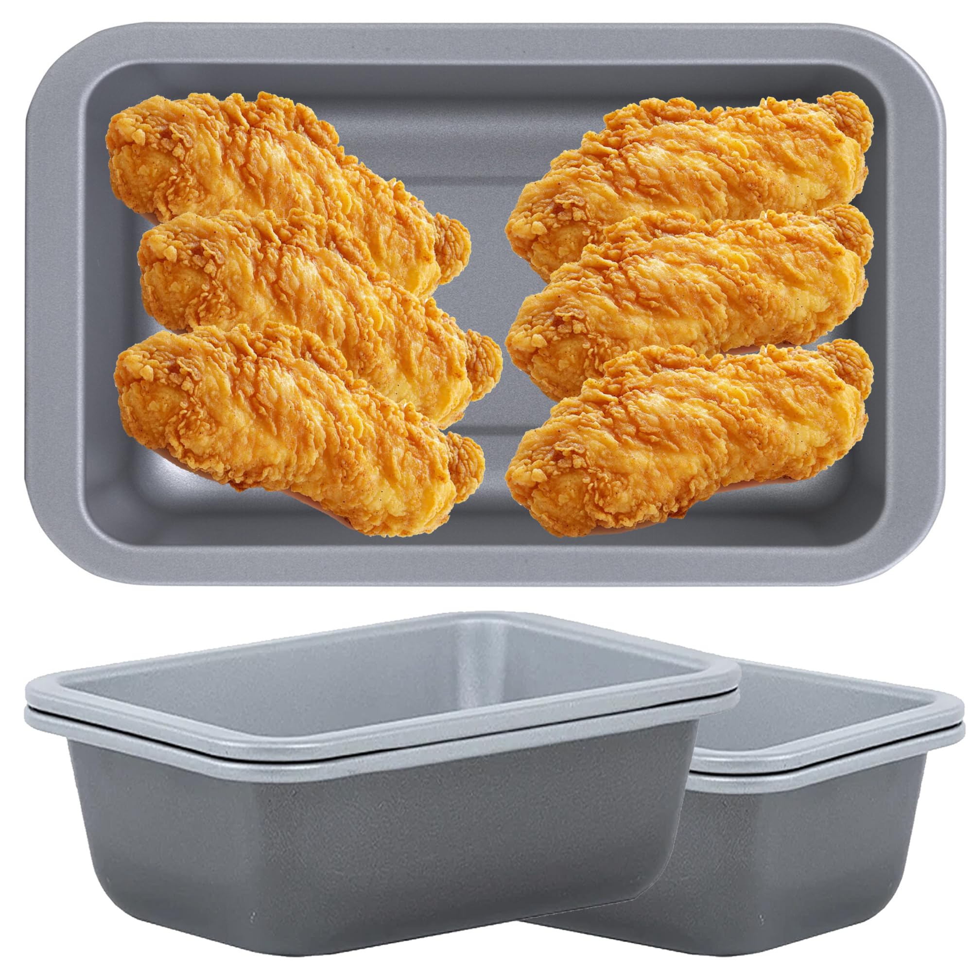 Air Fryer Rectangular Dishes Mini 16.5cm Non-Stick Low Carbon Steel