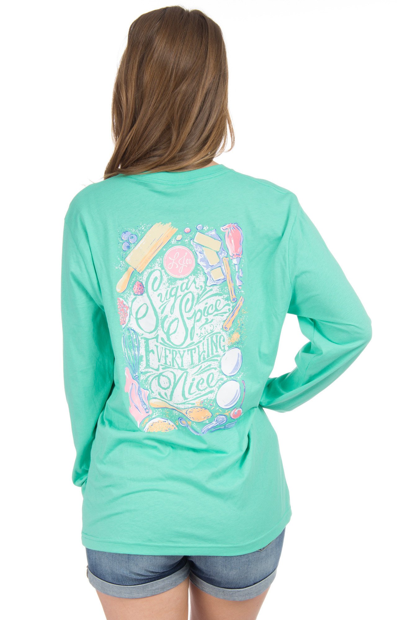 Lauren James Sugar and Spice - Long Sleeve - Final Sale Seafoam/2XL