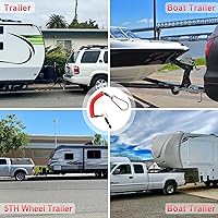 Vista 4 de JUSTTOP Cable de Ruptura para Remolque de 6 Pies, Cable Enrollado de Remolque con Resorte de Acero Inoxidable Resistente, Cable de Freno