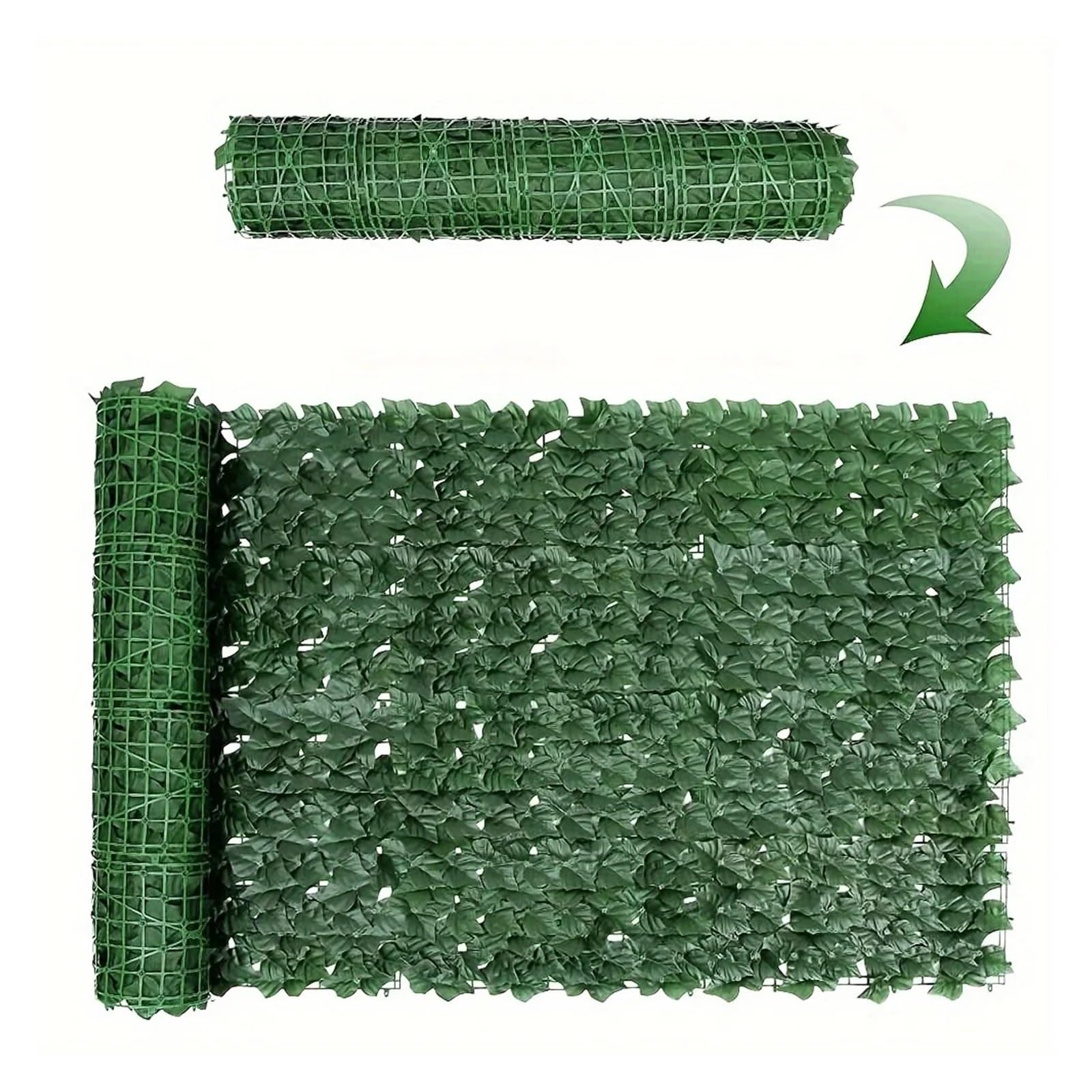 Valla retráctil de Hiedra Artificial de 3 Metros for privacidad - Pantalla de Hojas Verdes for Patio, Ideal for Balcones y Paredes Exteriores