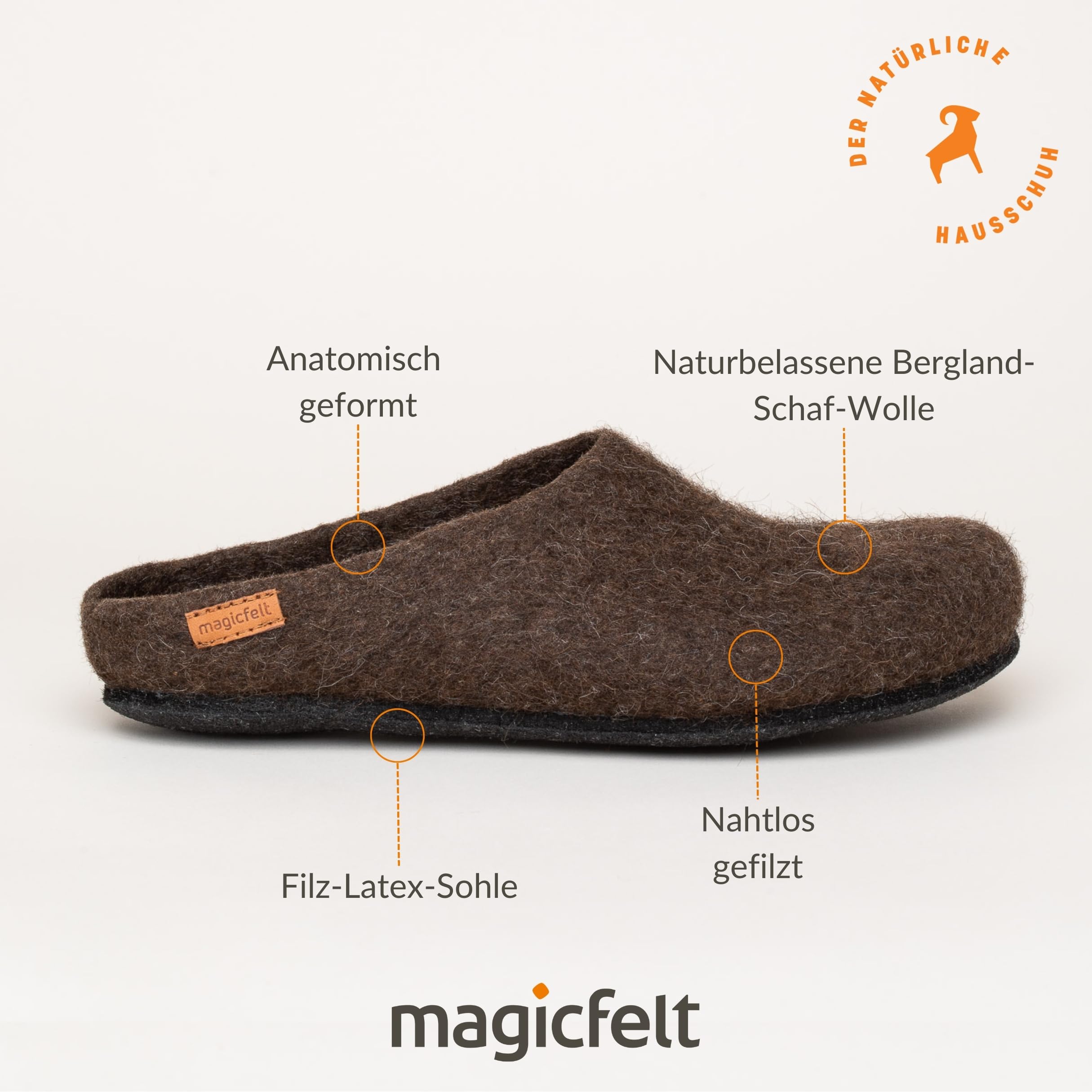 Gottstein Magicfelt pantofle filcowe tyrolskie owce górskie