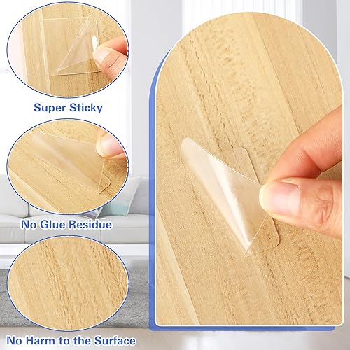 Miniatura 5 de SEPGLITTER Almohadillas adhesivas de doble cara para montaje, 60 cintas de doble cara, cuadradas, precortadas, fuertes adherencias adhesivas para