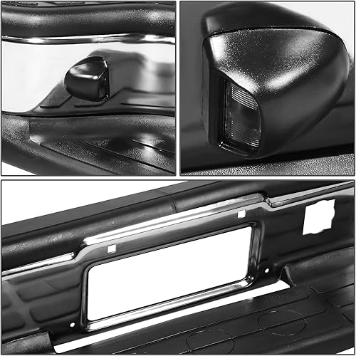 Miniatura 3 de DNA MOTORING Parachoques trasero compatible con Silverado Sierra 2500 HD / 3500, 07 Silverado Sierra 2500 HD Classic / 3500 Classic, sin orificios