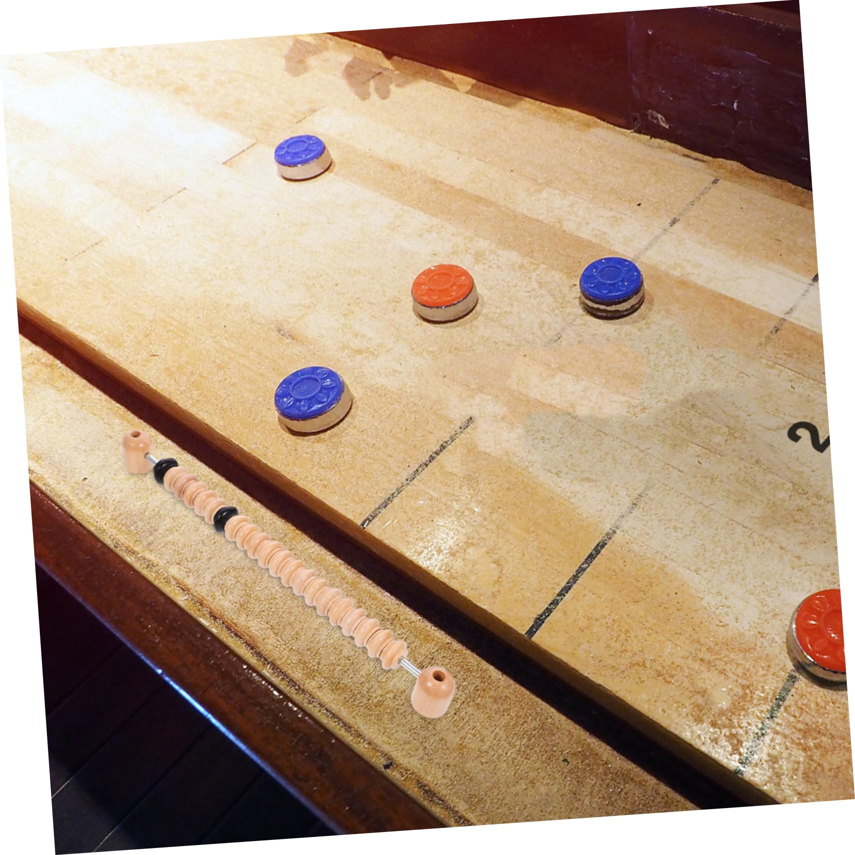 Artibetter Holz Punktezähler Satz und 1, Shuffleboard Tischfußball
