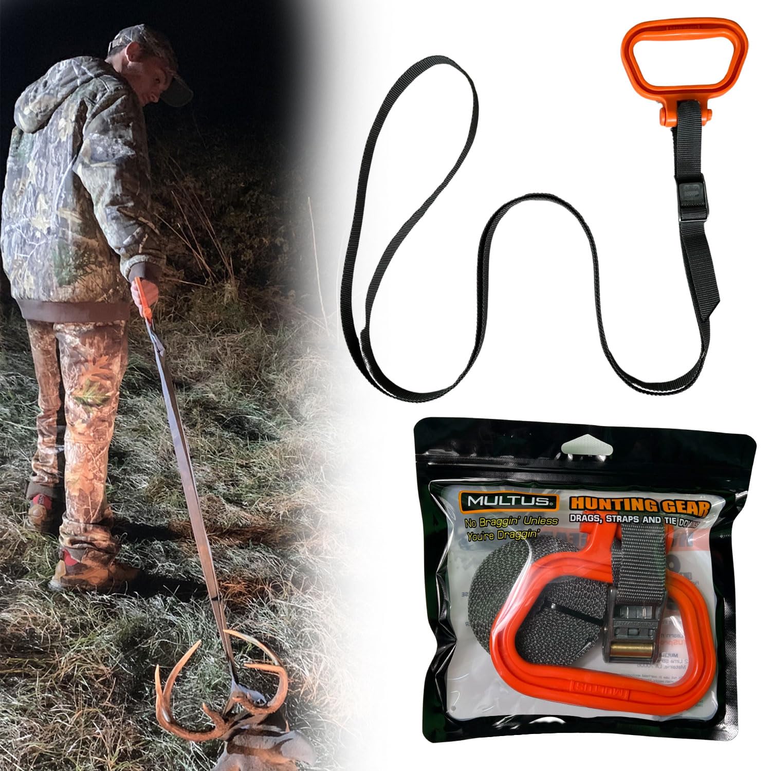 MULTUS: Deer Drag Tie Down Hunting Gear