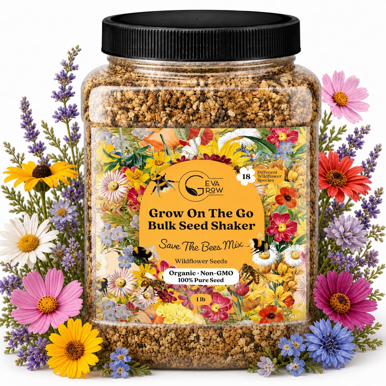 GevaGrow Wildflower Seed Mix 1LB