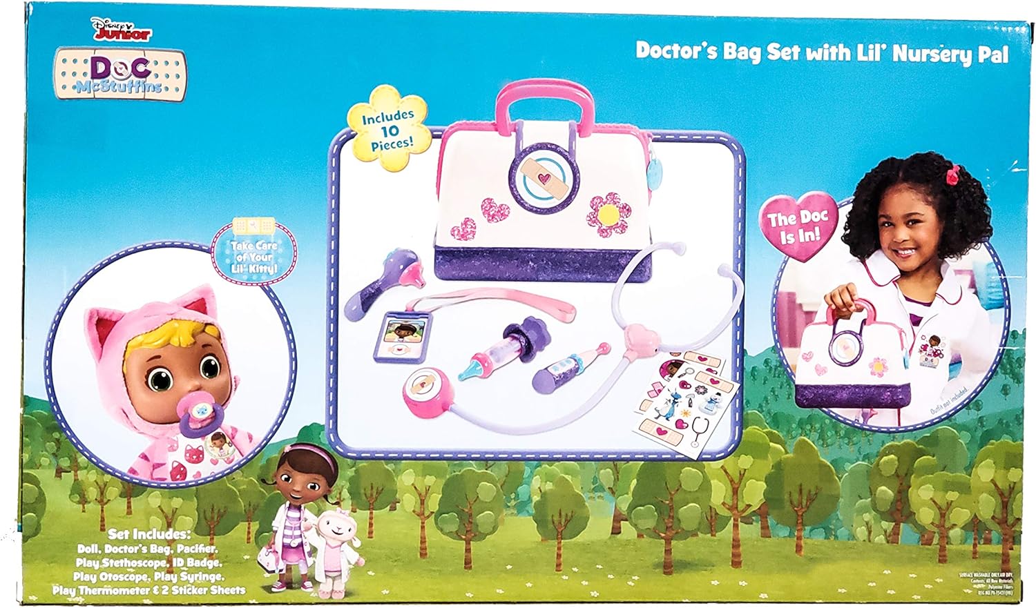 Disney Junior Doc Mcstuffin Pet Rescue Doctor's Bag Set with Lil' Nursery Pal Playset (Kitty)