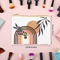 Vista 4 de Pinkunn 6 bolsas de maquillaje bohemias, regalos a granel para mujeres, bolsas de cosméticos con cremallera bohemia, bolsa de maquillaje estética