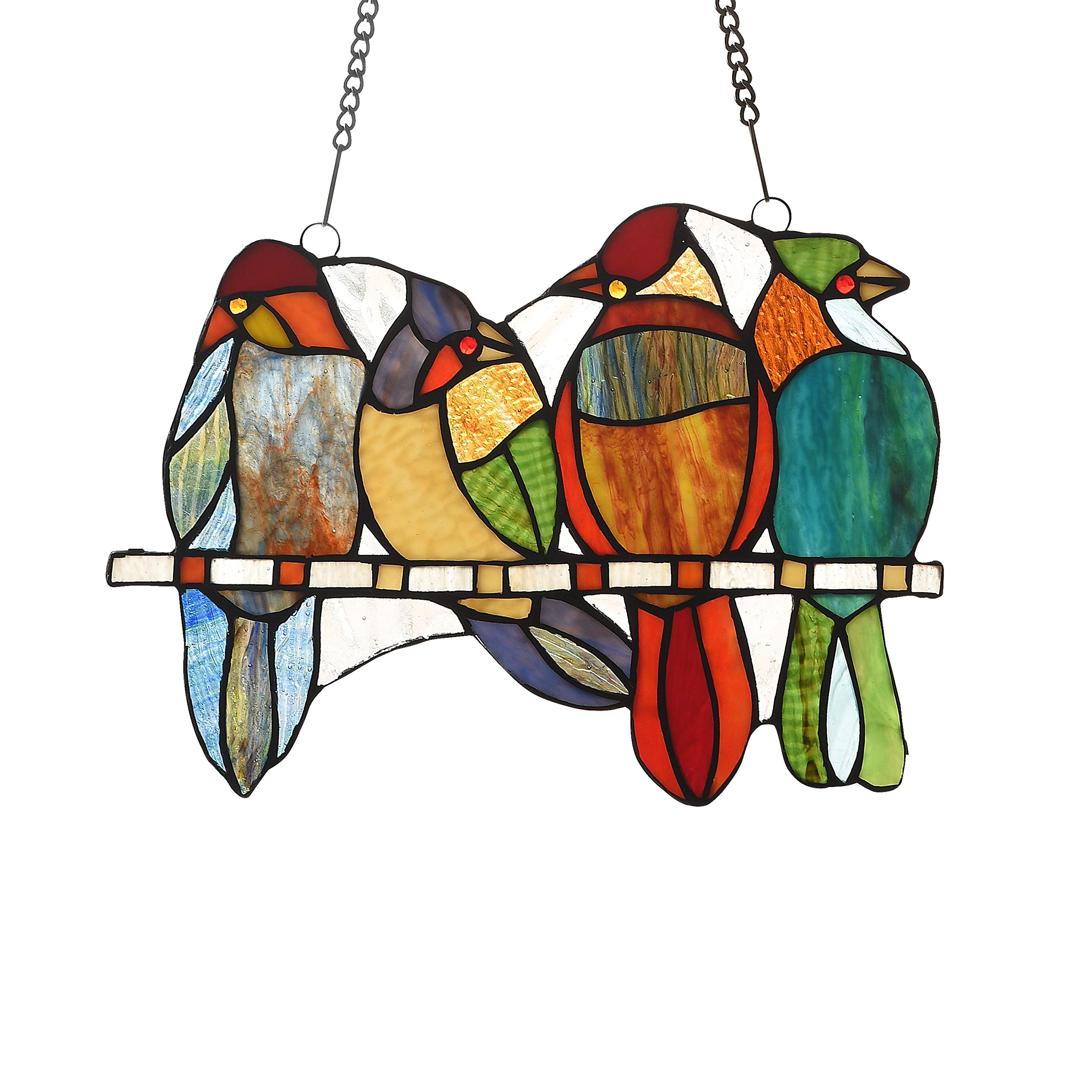 Chloe Lighting Cardinal Family Tiffany-Style Animal Design 13