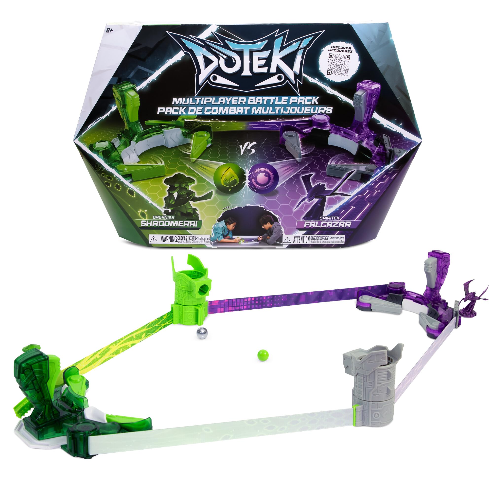 Doteki TOMY Multiplayer Battle Pack, Organika & Spiritek Champion Set, Dynamic Arena Game for 2+ Players - Image 2