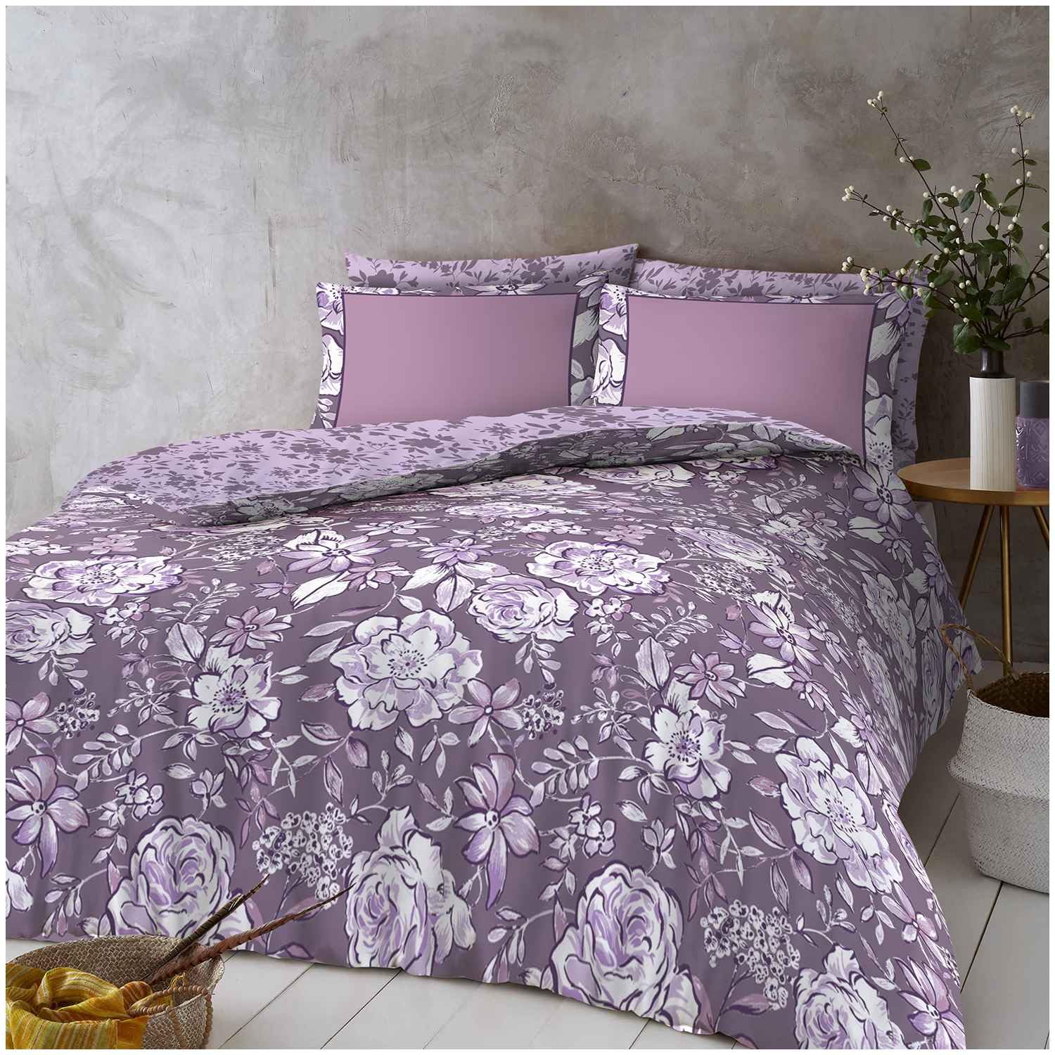 GC GAVENO CAVAILIA Complete Bed Set Double Duvet Cover With Fitted Sheet - 4 Piece Bedding Set - Quilt Cover + Bed Sheet + 2 Pillow Cases