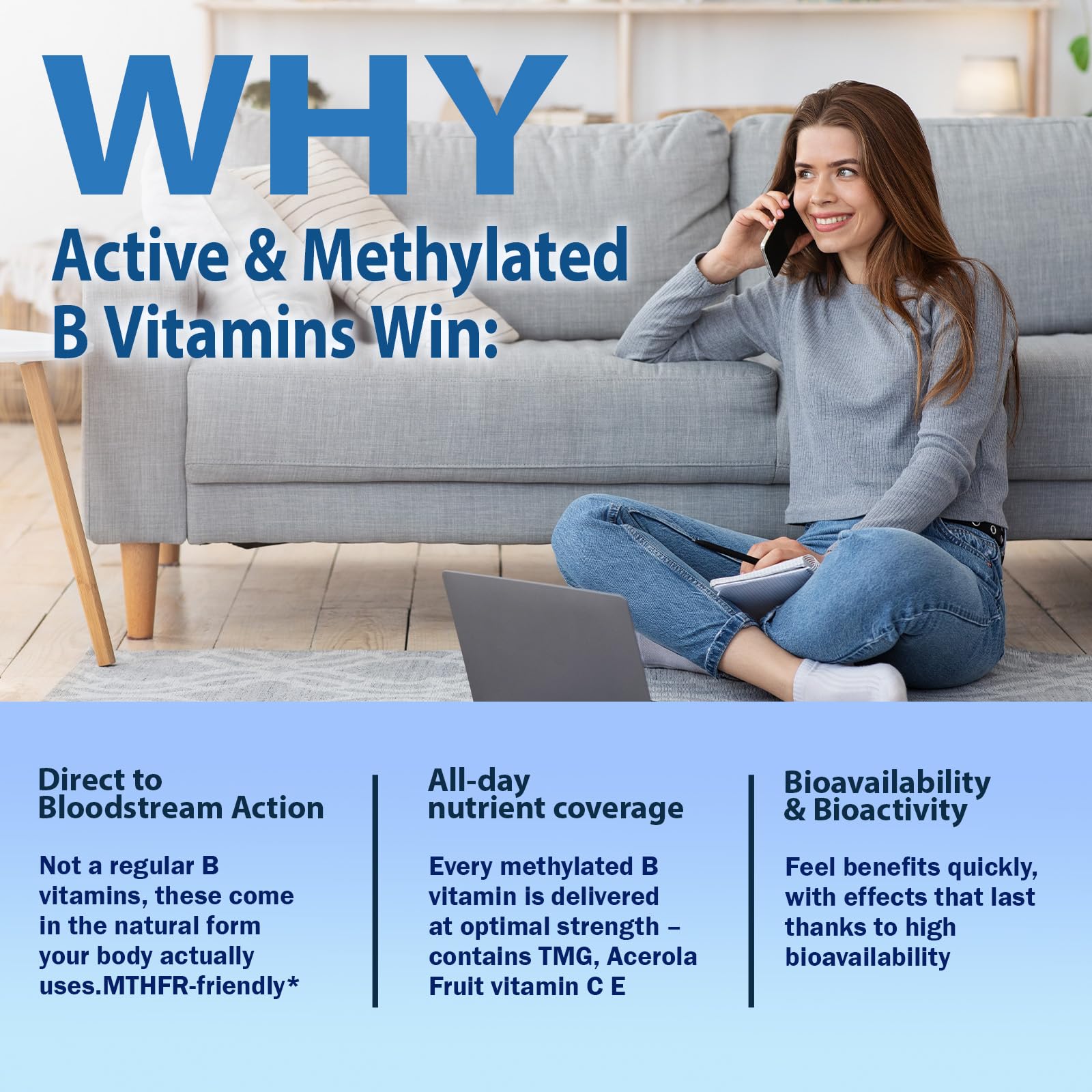 Methylated B Complex Liquid Drops, Complete Methyl B Complex Multivitamin w. 5-MTHF MethylFolate Inositol & Choline, Super B-Complex Methylated for MTHFR Support, Energy Mood Nerve & Brain Health — Amazon image 8