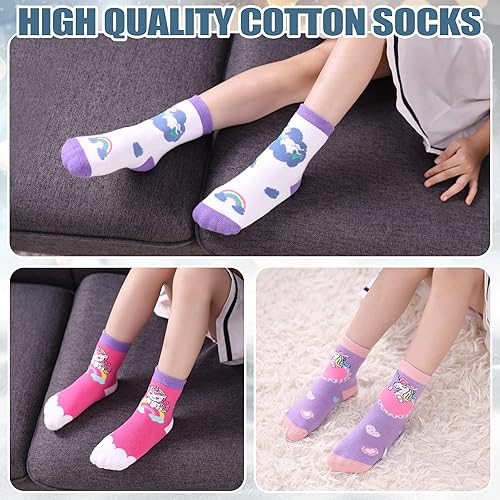 Miniatura 3 de Dosoni - Calcetines antideslizantes para niños pequeños, calcetines de tobillo cálidos y gruesos para bebés, niñas, niños, antideslizantes, de