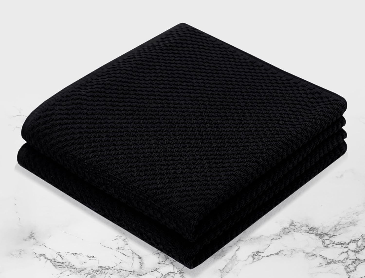 COTTON CRAFT Waffle Bath Sheets - Set of 2 Luxury Euro Spa Waffle Weave Bath Sheet Towels - 100% Ringspun Cotton Bath Sheet - Absorbent Quick Dry Bath Towel Sheet - Oversized 35 x 70 inches - Black - Image 6